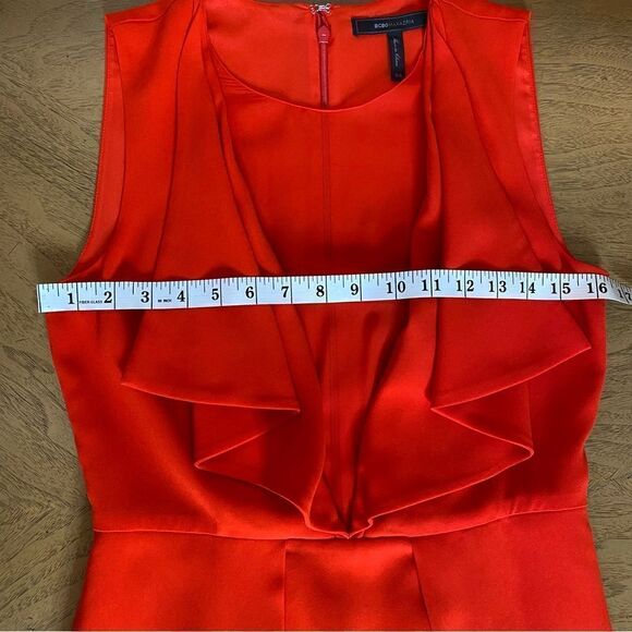 BCBGMAXAZRIA Bright Red Tanika High Low Gown Size 4 - Picture 9 of 10